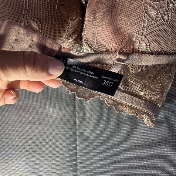 Elegant Lace Underwire Bra - Brown 36 c - Picture 5 of 8